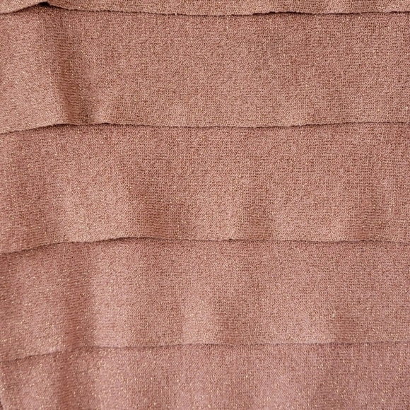 BCBG MaxAzria LeeAnn Tiered Mini Skirt M Blush Metallic Bodycon Chic Party - Picture 5 of 10